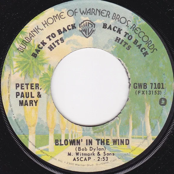 Cover of Blowin' In The Wind / Puff (The Magic Dragon)